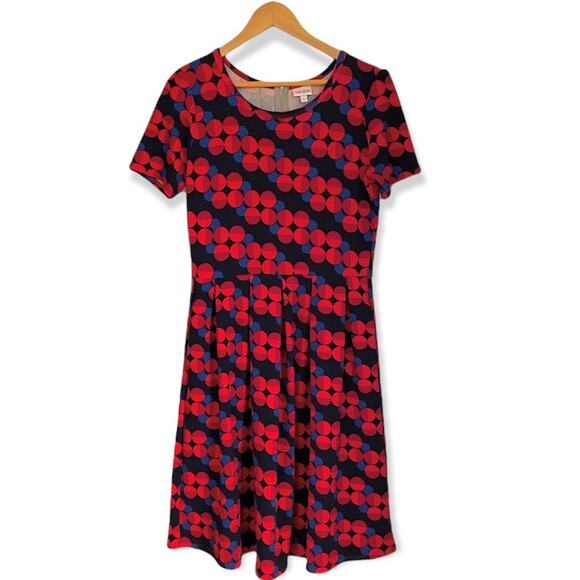 EUC Lularoe Amelia Box Pleat Zipper Dress - Picture 2 of 4